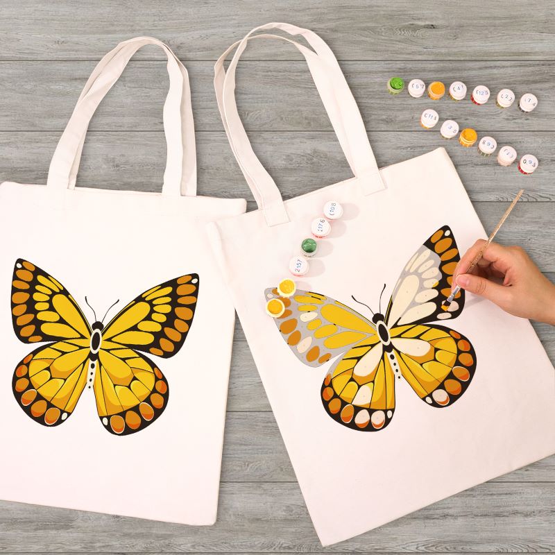 tote schmetterlinge aufbewahren Malen nach Zahlen Totebag – Schmetterlinge