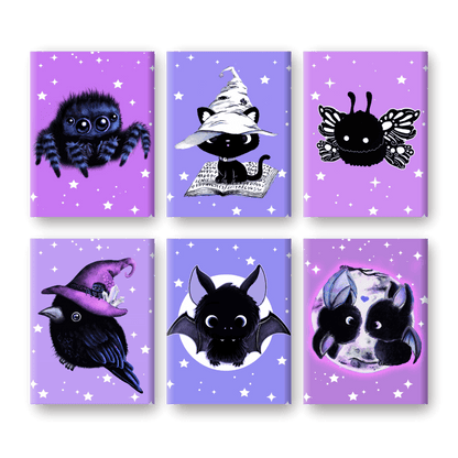 Malen nach Zahlen - 6 Mini-Gemälde | Sweet Gothic Creatures - by Tiny Tami