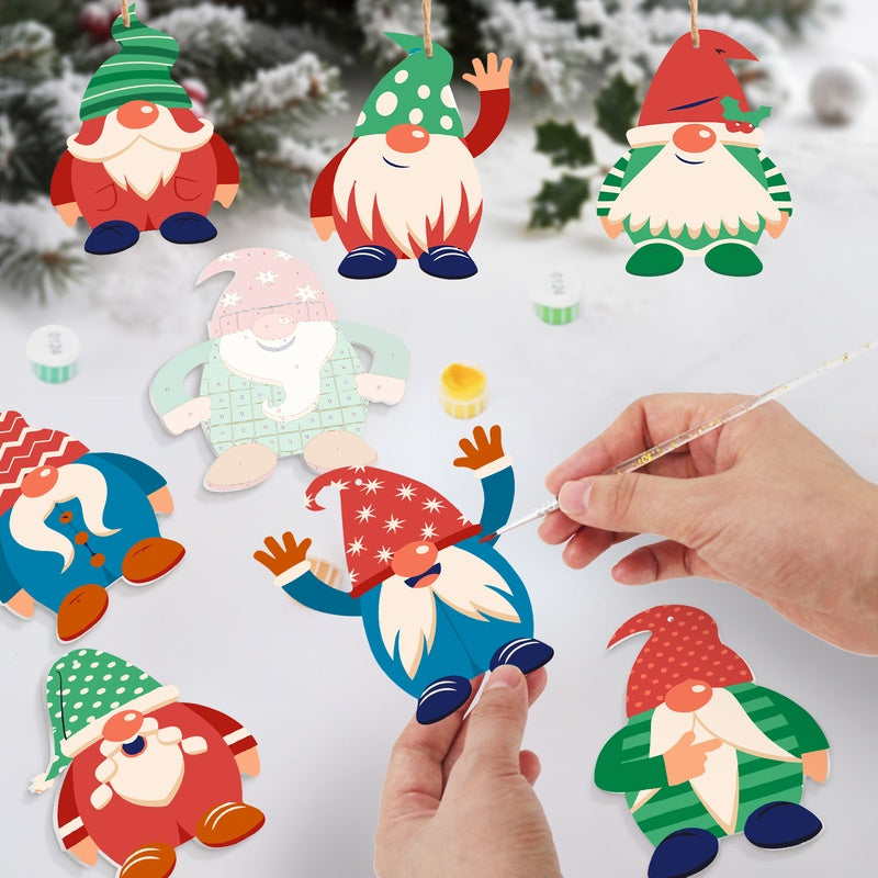 8 XL Weihnachtsanhängern | Fröhliches Weihnachtswichtel-Set