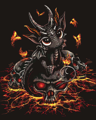 Malen nach Zahlen - Malen nach Zahlen - Descendant of the Volcano - by Sarah Richter