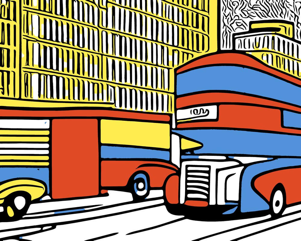 Malen nach Zahlen - Malen nach Zahlen - Roter Bus in London - Artist's Edition - by zamart
