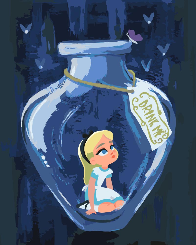 Malen nach Zahlen   Malen nach Zahlen   Drink Me   by saphina art