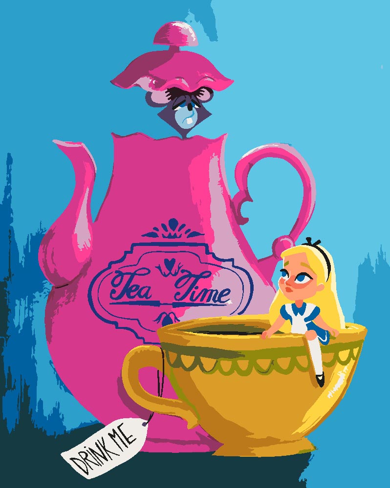 Malen nach Zahlen   Malen nach Zahlen   Tea Time   by saphina art