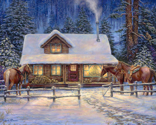 Malen nach Zahlen - Malen nach Zahlen - Winter's Oasis - by Chuck Pinson