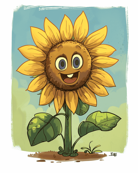 Malen nach Zahlen - Malen nach Zahlen - Glückliche Sonnenblume