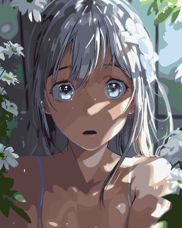 Malen nach Zahlen - Malen nach Zahlen - Schönes Anime-Mädchen