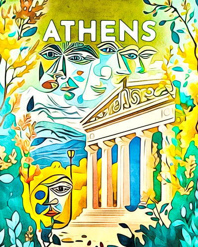 Malen nach Zahlen - Athens, Globetrotter by Zamart