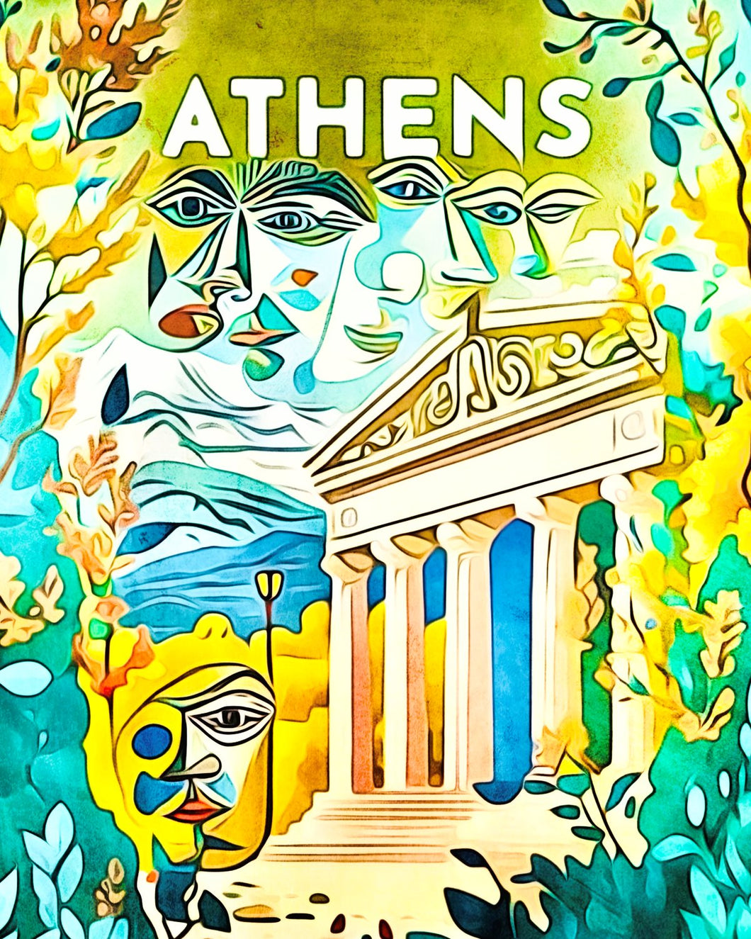 Malen nach Zahlen   Athens, Globetrotter by Zamart