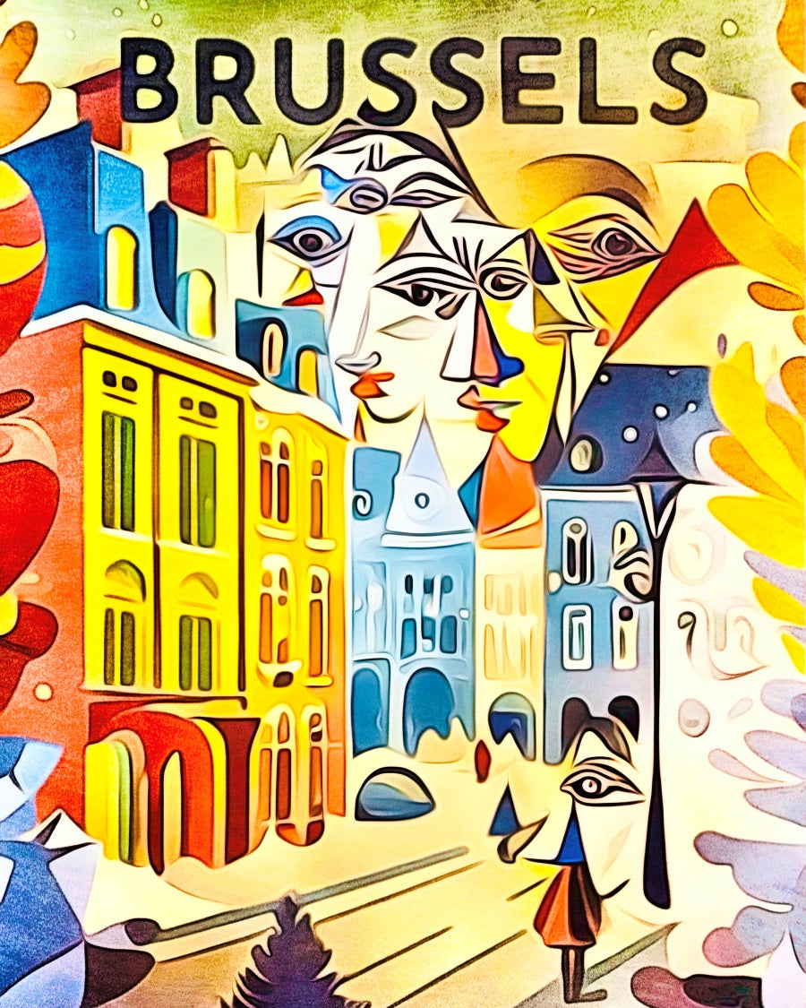 Malen nach Zahlen   Brussels, Globetrotter by Zamart