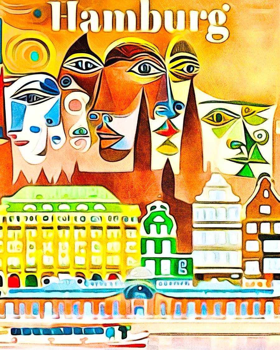 Malen nach Zahlen   Hamburg, Globetrotter by Zamart