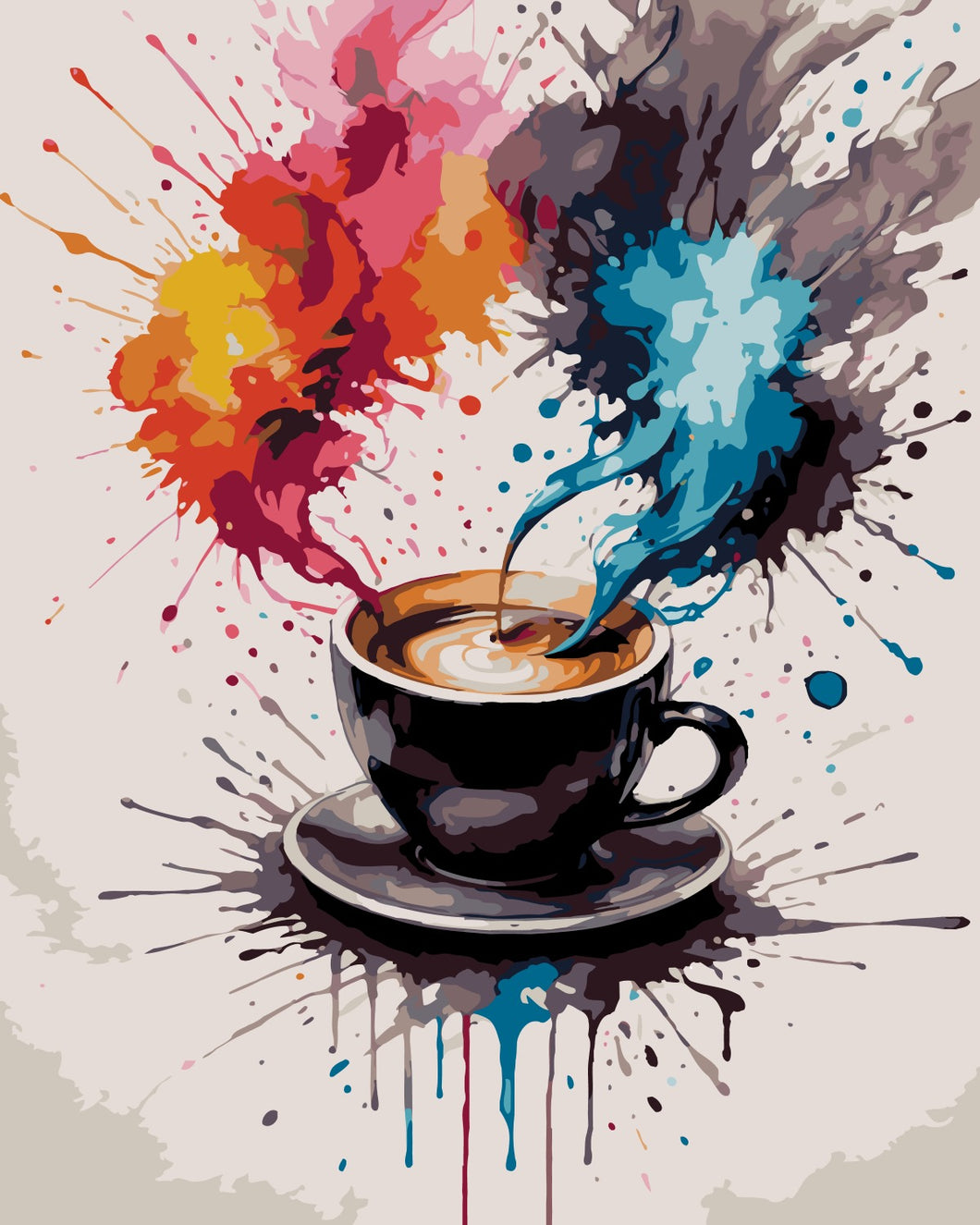 Malen nach Zahlen   Malen nach Zahlen   Kaffee | Color Splash
