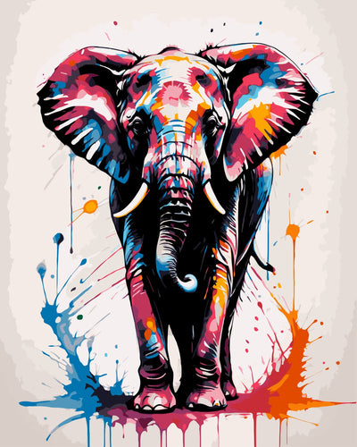 Malen nach Zahlen - Elefant | Color Splash