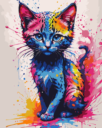 Malen nach Zahlen - Kätzchen | Color Splash