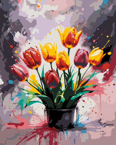 Malen nach Zahlen - Malen nach Zahlen - Tulpen | Color Splash
