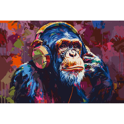Malen nach Zahlen - Malen nach Zahlen - Musical Monkey - Premium Painting