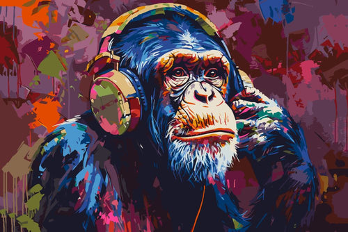 Malen nach Zahlen - Malen nach Zahlen - Musical Monkey - Premium Painting
