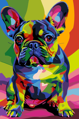Malen nach Zahlen - Malen nach Zahlen - Bulldog Portrait - Premium Painting