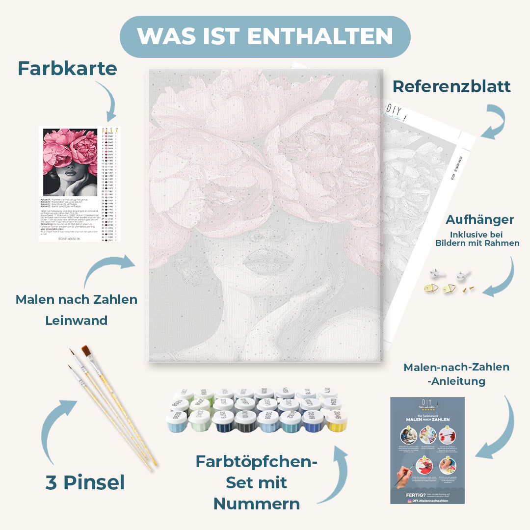 Malen nach Zahlen - Noir Woman - Premium Painting
