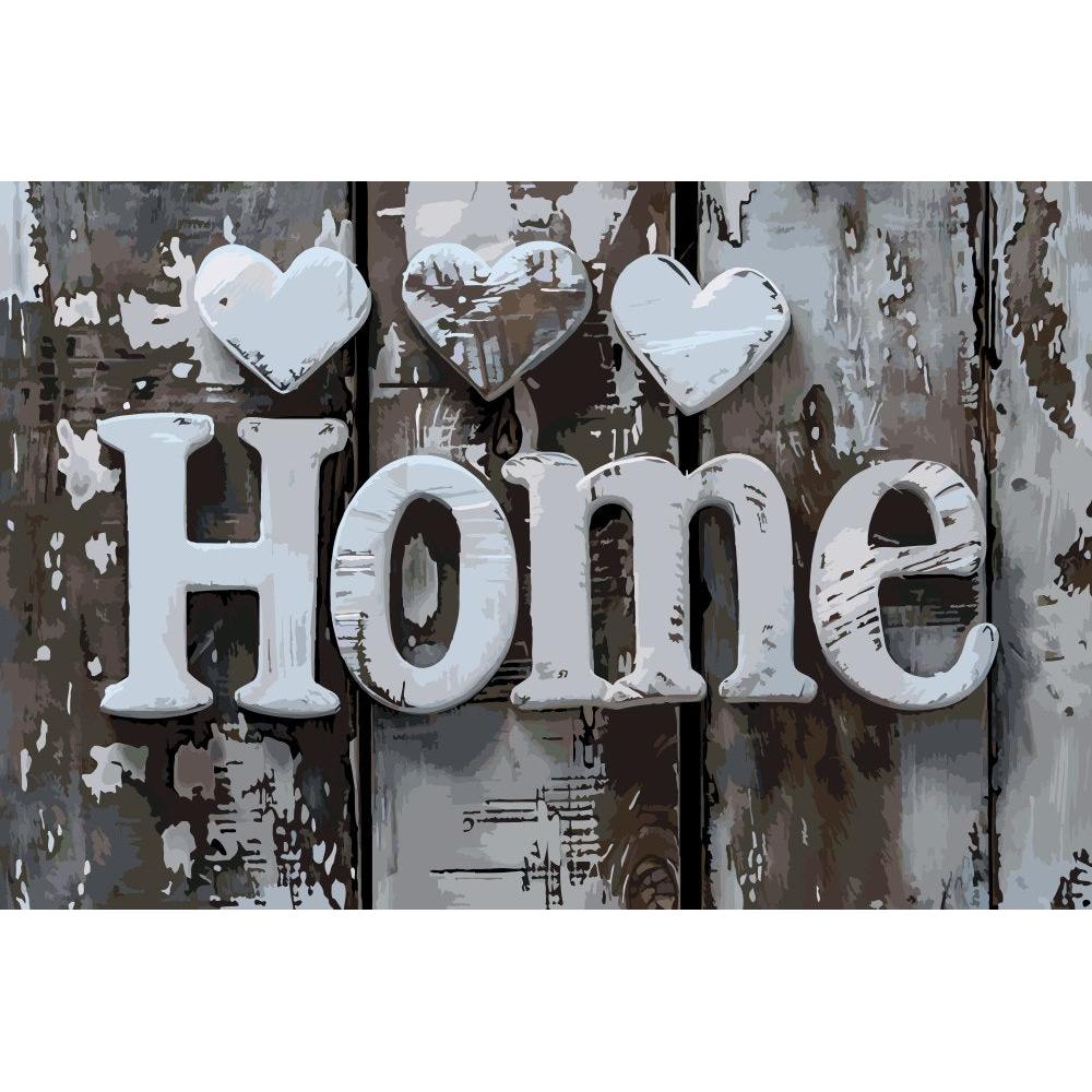 Malen nach Zahlen - Malen nach Zahlen - Home (Buchstaben) - Premium Painting