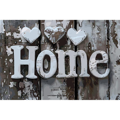 Malen nach Zahlen - Malen nach Zahlen - Home (Buchstaben) - Premium Painting