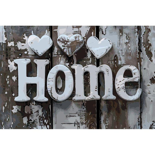 Malen nach Zahlen - Malen nach Zahlen - Home (Buchstaben) - Premium Painting