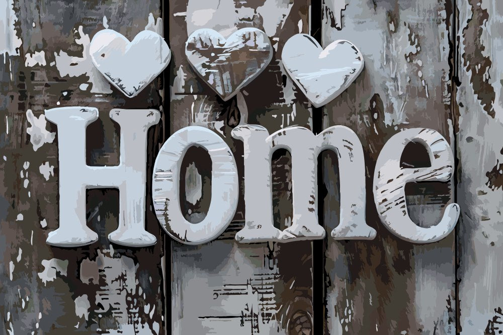 Malen nach Zahlen   Malen nach Zahlen   Home (Buchstaben)   Premium Painting
