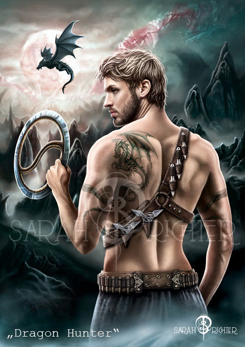 Malen nach Zahlen   Malen nach Zahlen   Dragon Hunter  by Sarah Richter