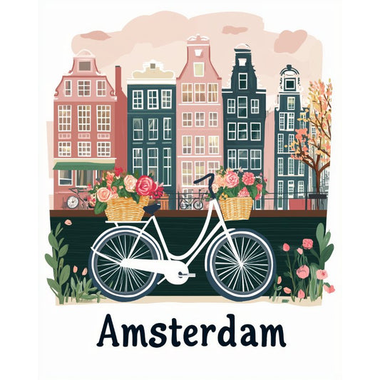 Malen nach Zahlen - Malen nach Zahlen - Amsterdam Reiseposter