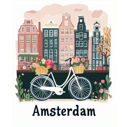 Malen nach Zahlen - Malen nach Zahlen - Amsterdam Reiseposter
