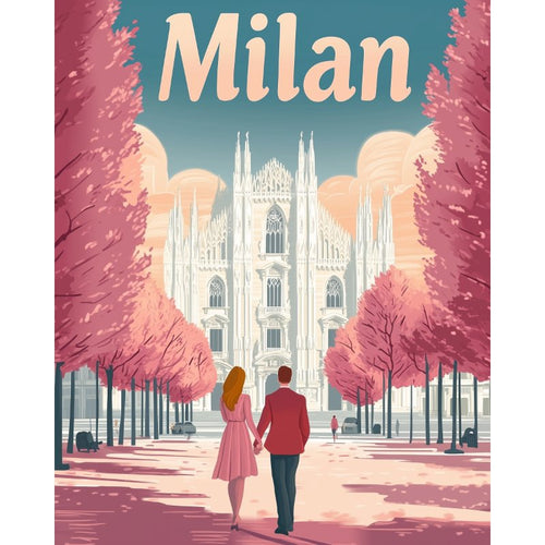 Malen nach Zahlen - Malen nach Zahlen - Milan Reiseposter