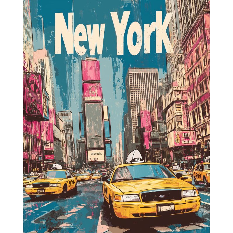 Malen nach Zahlen   Malen nach Zahlen   New York Reiseposter