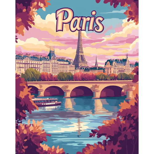 Malen nach Zahlen - Malen nach Zahlen - Paris Reiseposter