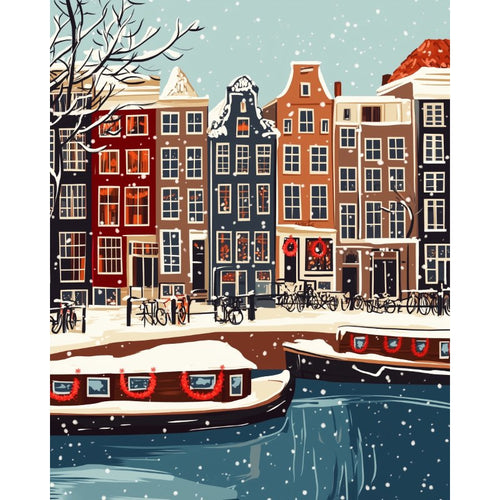Malen nach Zahlen - Malen nach Zahlen - Weihnachten in Amsterdam