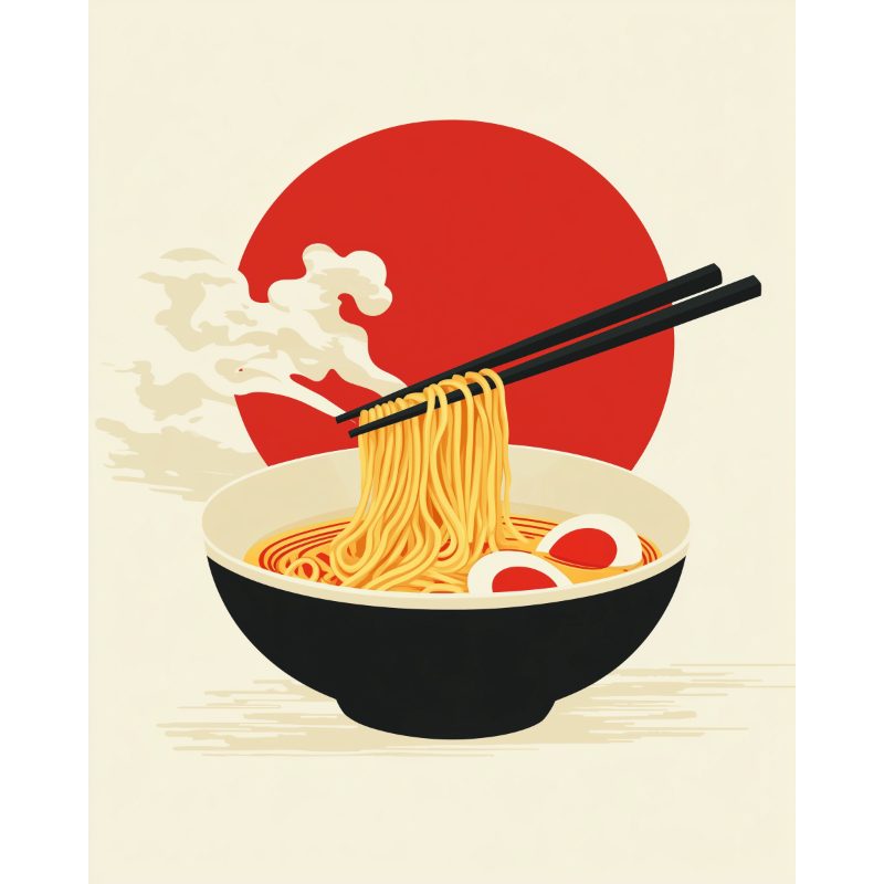 Malen nach Zahlen   Malen nach Zahlen   Japanische Ramen Nudeln