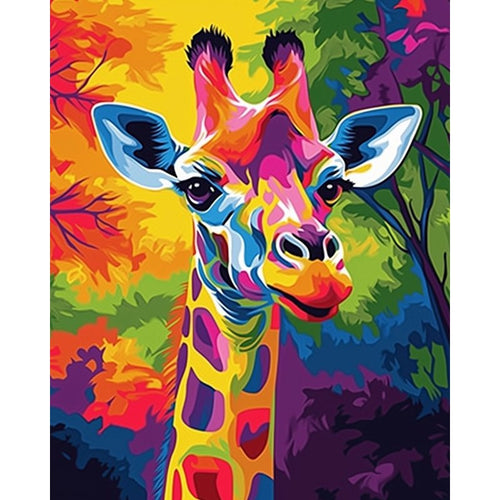 Malen nach Zahlen - Malen nach Zahlen - Abstrakte bunte Giraffe