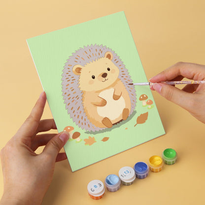 6 Mini-Gemälde auf Holzplatte – Kleine Tierfreunde Set