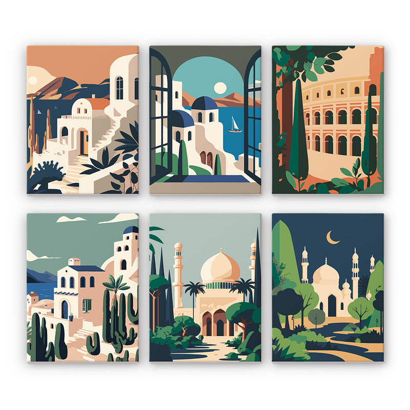 Jethami 2er-Pack Malen-nach-Zahlen-Set Nationalpark (40,6 X 50,8 Cm) – Leinwand Mit Acrylfarben & Pinseln Für Anfänger