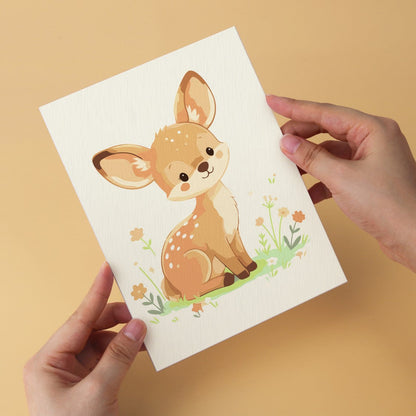 6 Mini-Gemälde auf Holzplatte – Kleine Tierfreunde Set