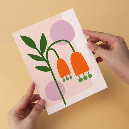 6 Mini-Gemälde auf Holzplatte – Vase voller Blüten Set