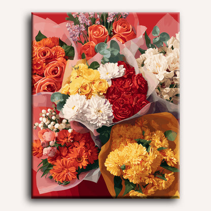 Malen nach Zahlen - Ein Blumenverkauf