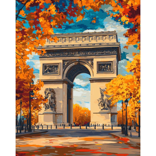 Malen nach Zahlen - Arc de Triomphe in Frankreich