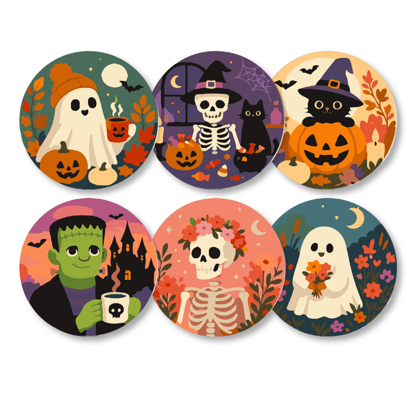 Malen nach Zahlen Tischset – Halloween - Malen nach Zahlen