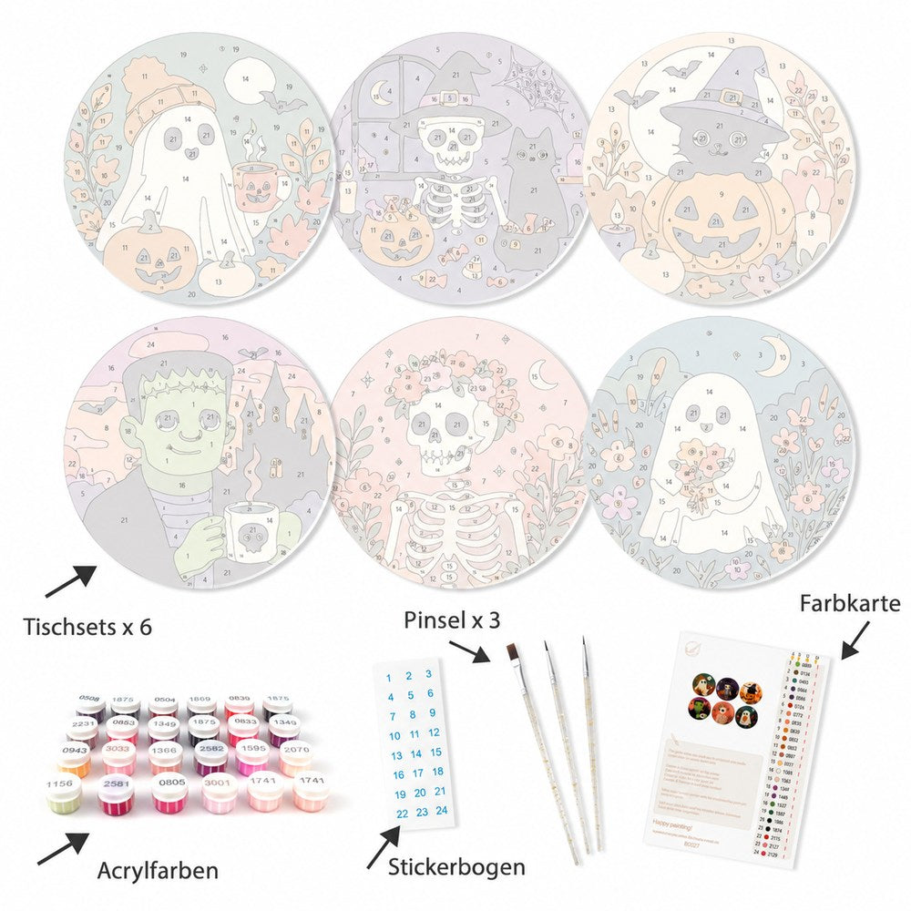 Malen nach Zahlen Tischset – Halloween