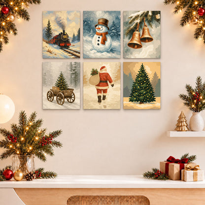 Malen nach Zahlen Weihnachtsgeschenkbox - Vintage Bundle