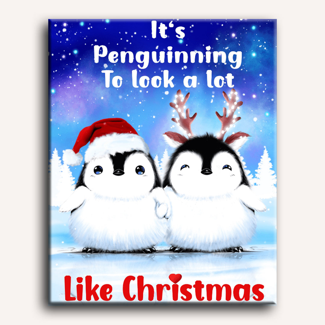 Malen nach Zahlen - Weihnachtspinguine – by Tiny Tami