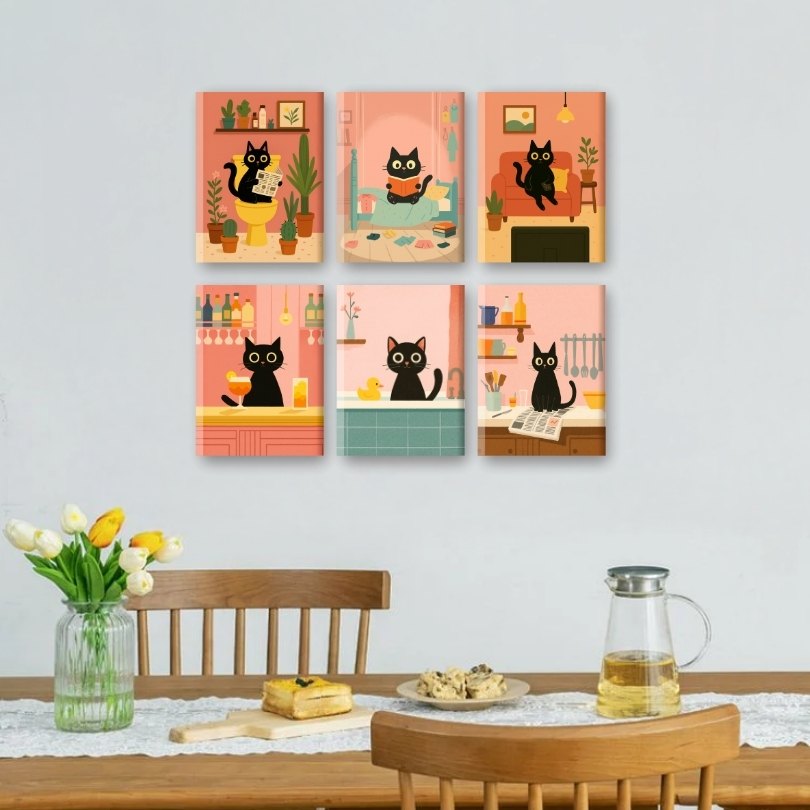 Das Schwarze-Katze-Set Mockup