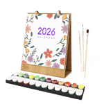 Malen nach Zahlen   2026 Malen nach Zahlen Tischkalender | Blumen Edition