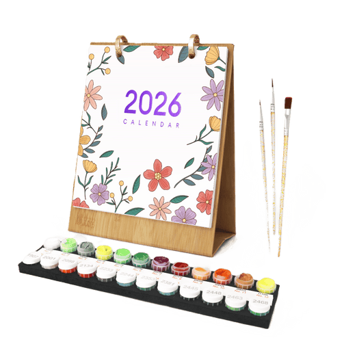 Malen nach Zahlen - 2026 Malen nach Zahlen Tischkalender | Blumen-Edition