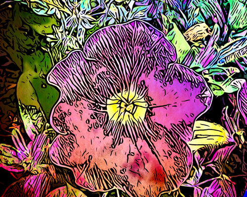 Malen nach Zahlen - Heckenwinde Blume by Zamart