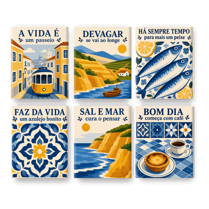 6 Mini-Gemälde | Seele Portugals Set - Malen nach Zahlen
